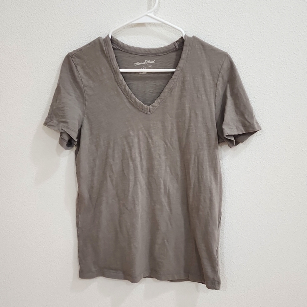 Universal Thread Tee - Basic Tee, gray, V Neck